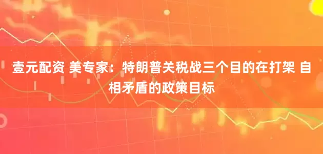 壹元配资 美专家：特朗普关税战三个目的在打架 自相矛盾的政策目标